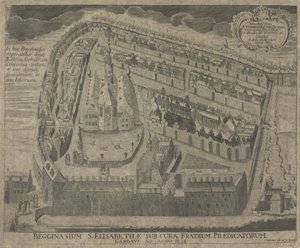 Vue sur le Béguinage Sainte-Élisabeth et l