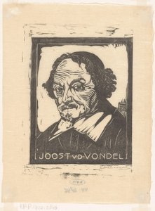 Portrait de Joost van den Vondel - Pieter Willem van Baarsel (signed by artist)