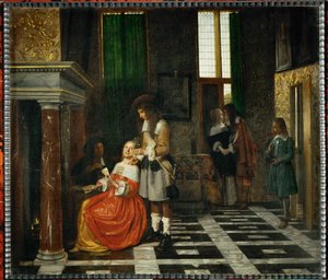 Les joueurs de cartes - The card players … - Pieter de (after) Hooch