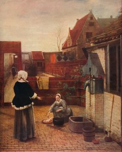 Une cour hollandaise, vers 1658 - Pieter de Hooch