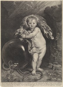 Enfant Jésus avec globe impérial - Pieter de Jode (II)