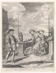 Ferdinand reçoit les clés de la ville de la part de la dame de Gand - Pieter de Jode (II)