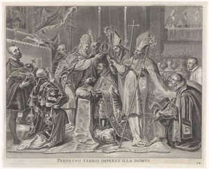 Couronnement de Charles V par le pape - Pieter de Jode (II)