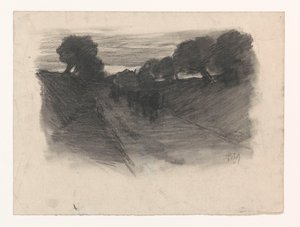Chemin de campagne avec charrette de foin - Pieter de Josselin