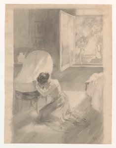 Mère près du berceau - Pieter de Josselin