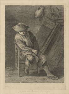 Paysanne assise avec une cruche