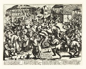 Fête des fous, Moyen Âge. 1906 (lithographie) - Pieter the Elder (after) Bruegel