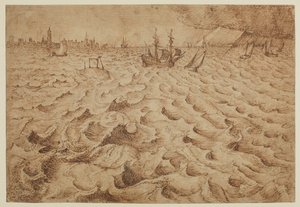 Une tempête sur la rivière Schelde avec vue d