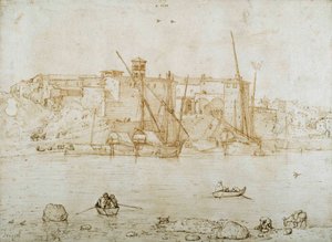 Vue de la Ripa Grande, Rome - Pieter Bruegel the Elder
