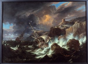 Tempête sur la mer - Pieter the Younger Mulier