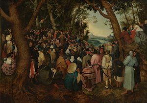Saint Jean prêchant à la foule - Pieter the Younger (after) Brueghel