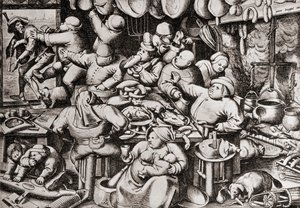 Mendiant expulsé de la cuisine d