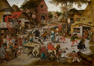 Kermesse de la fête de Saint-Georges (huile sur panneau) - Pieter the Younger Brueghel
