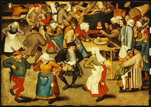 La danse de mariage en intérieur - Pieter Brueghel the Younger