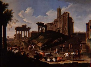 Vue de Capriccio du Campo Vacchino