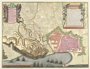Carte du siège de Barcelone, 1706 - Pieter van Call (II)