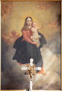 Vue intérieure, peinture "Notre-Dame avec l