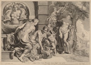 Érichthonios dans son panier - Pieter van Sompel after Sir Peter Paul Rubens