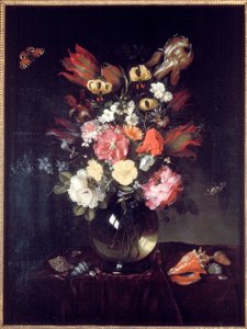 Vase et fleurs, 1655