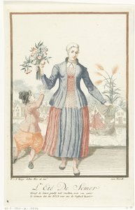 Jeune femme avec des fruits et des épis de blé - Pieter van den Berge