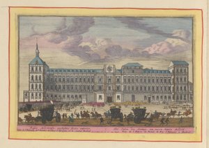 Vue de la façade du Palais Royal à Madrid