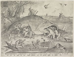 Les gros poissons mangent les petits poissons - Pieter van der Heyden