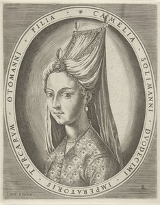 Portrait de Camalia, fille de Soliman le Magnifique (Portretten van heersers) - Pieter van der Heyden