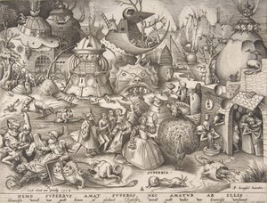 Orgueil (Superbia), de la série Les sept péchés capitaux, 1558