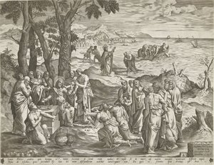 Pêche miraculeuse et multiplication des pains - Pieter van der Heyden