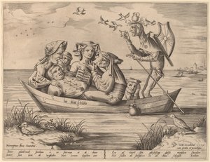 Die Blau Schuyte - Pieter van der Heyden after Hieronymus Bosch