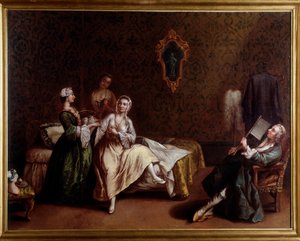 Le réveil de la dame - Pietro (after) Longhi