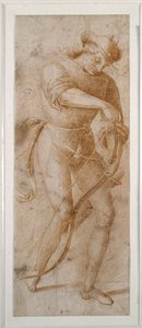 Un jeune homme bandant son arc - Pietro (follower of) Perugino