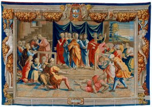 Tapisserie du XVIIe siècle représentant la mort d