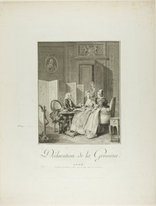 Announcement of Pregnancy, from Monument du Costume Physique et Moral de la fin du Dix-huitième siècle