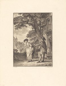 Le Devin du Village (Colette pleurant) - Pietro Antonio Martini after Jean Michel Moreau