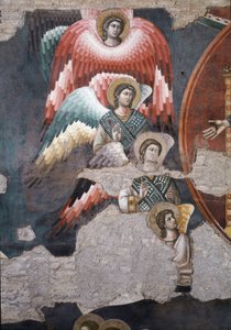 Le Jugement dernier, détail des anges - Fresque