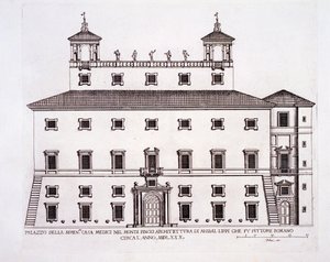 Palazzo Serenissima, Casa Medici, sur la colline du Pincio, Rome, de 