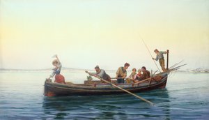 Sur le chemin du retour, la baie de Naples - Pietro Gabrini