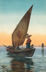 Le Grand Canal, Venise, fin 19ème-début 20ème siècle - Pietro Gabrini