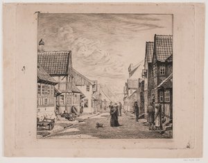 Une rue de ville marchande - Pietro Købke Krohn