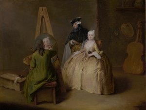 Le peintre dans son atelier, c.1741-4 - Pietro Longhi