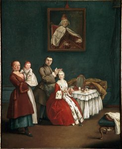 Le coiffeur Peinture de Pietro Longhi (1701-1785) 1760 Venise, Ca