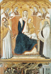 Italie, Sienne, Madonna avec des anges et des saints - Pietro Lorenzetti