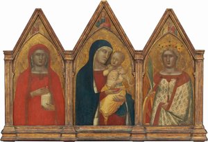 Madone et enfant avec le Christ bénissant, et les saints Marie-Madeleine et Catherine d