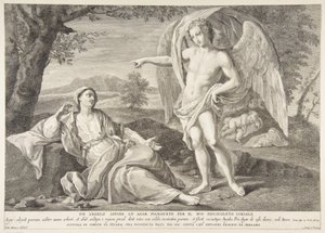 Un ange apparaissant à Agar, 1727-72 - Pietro Monaco