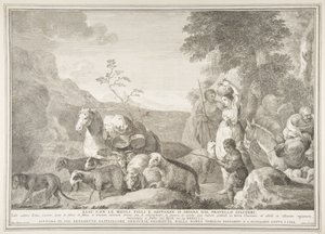 Ésaü et sa famille se séparant de Jacob, 1743-63 - Pietro Monaco