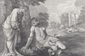 Job réprimandé par sa femme, 1730-1739 - Pietro Monaco