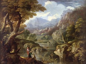 Paysage boisé montagneux - Pietro Montanini