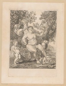 Bacchus sur un tonneau de vin