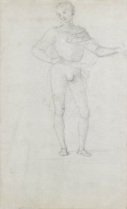 Étude pour une figure dans une Adoration des Mages (craie noire)